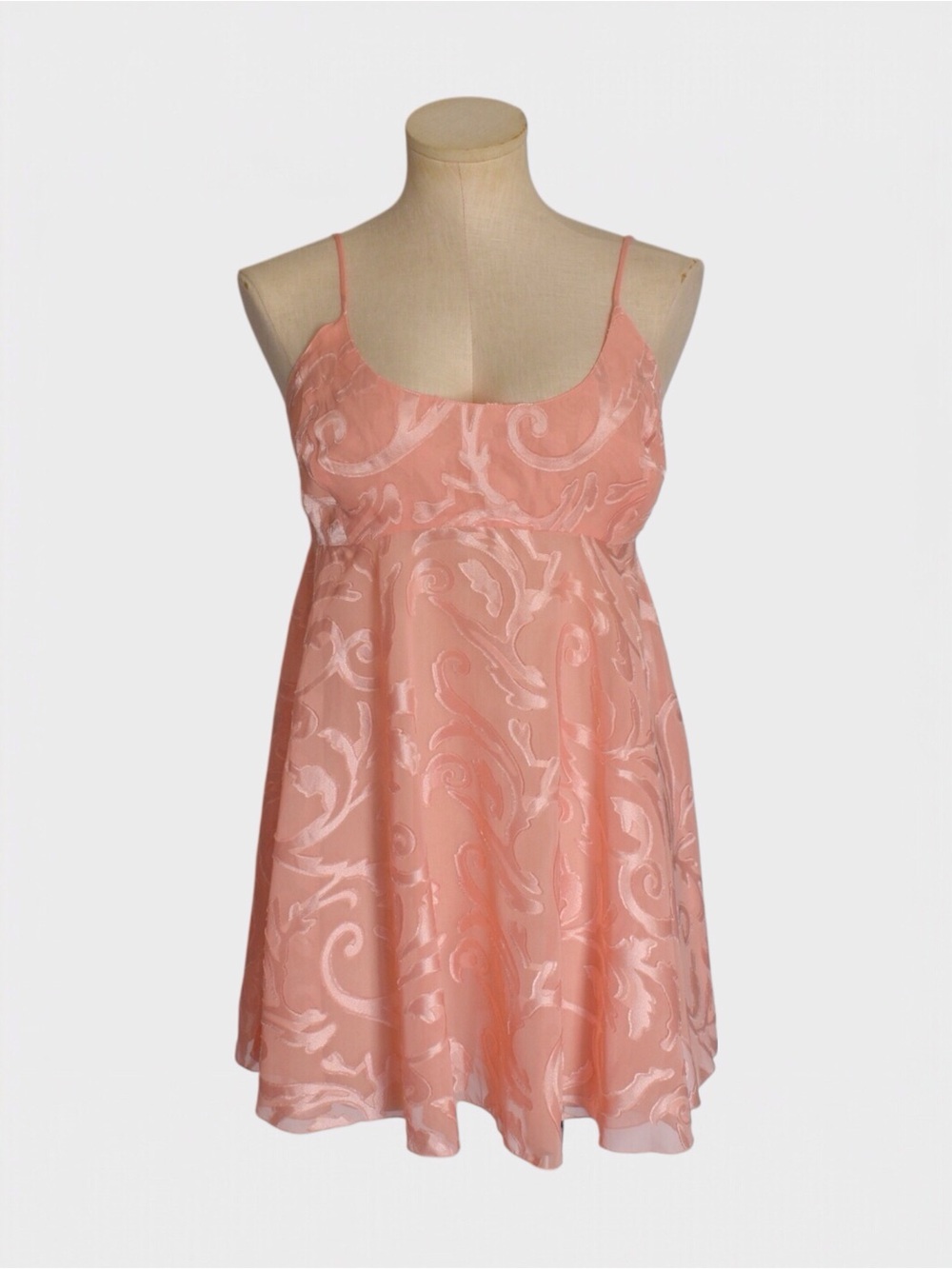 Victorias Secret Vintage 90s Burnout Sheer Mesh Babydoll Chemise Nightgown